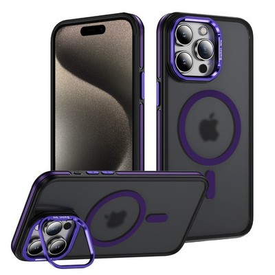 Shockproof Camera Stand Mag Safe Magnetic Case for iPhone 16 Pro Max 15 14 13 12