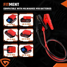 For Milwaukee M18 Power Battery Jumper Starter Jump Kit 8 AWG Auto Booster Cable
