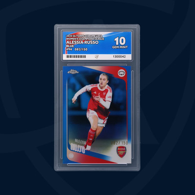 2025/26 Topps Chrome UWCL Alessia Russo /150 Ace 10 Gem Mint Arsenal