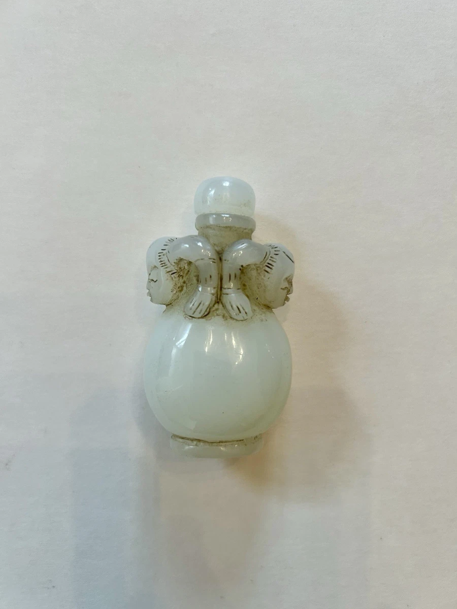 白玉古董中国鼻烟壶| eBay
