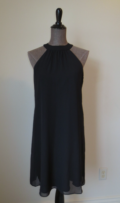 black halter neck swing dress Peggy