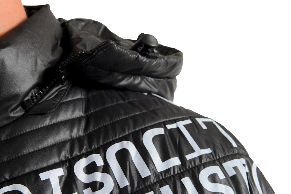 Chaqueta Parka Just Cavalli Para Hombre Estampado de Logotipo Con Capucha Cremallera Completa EE. UU. S IT 48 Foto 4 de 4