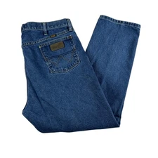 Wrangler George Strait Jeans Mens 42x30 Blue Denim Straight Leg Relaxed Fit