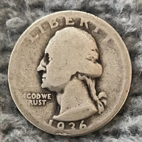 1936 Washington Quarter - 90% Silver - Great Album Filler