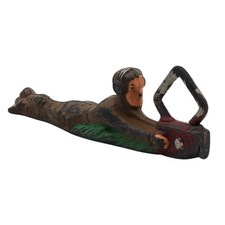 Vintage Toy Barclay Metal Soldier Figure Laying With Radio