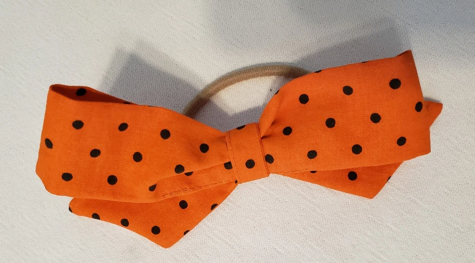 Juego de 3 Diadema Naranja con Negro, Hecho a Mano, Crujiente y Arco para el Pelo. ENVÍO GRATIS, NUEVO SIN ETIQUETAS Foto 2 de 4