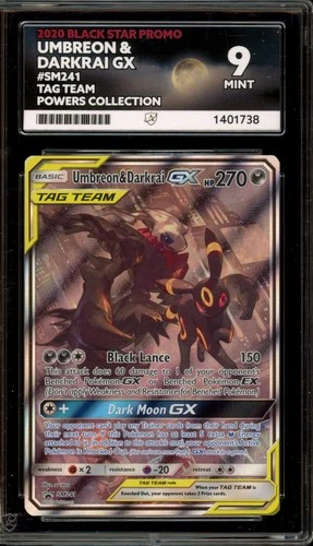 Pokemon Umbreon & Darkrai GX Tag Team Powers Coll. Promo SM241 ACE 9 Mint