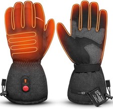 Heated Hand Warm Windproof Touchscreen Ski Work Gloves Rechargeable Battery