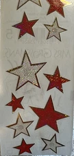 Mrs. Grossman's Vintage Reflection Frosty Stars Stickers Partial Roll (READ)