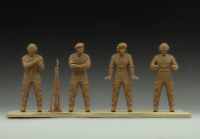 1/16/35 Scale Modern British Tank Crew Half Body & Full Body 3D Printed 