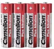 4 Camelion AA Plus Alkaline Batteries LR06 MN1500 AM3 E91 1.5V 4Sh NEW