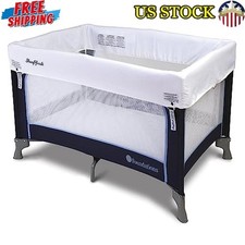 Portable Baby Play Yard Folding Pack Play W/ Washable Cover Travel Bag New