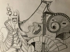 Very Nice Drawing Pencil Project Habitat Architecture 1980 Home to Identify Art