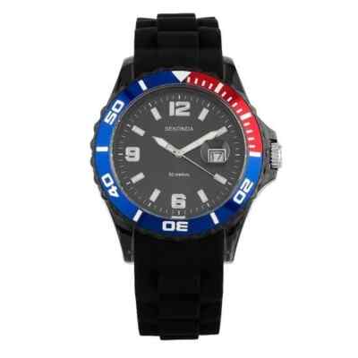 Gents Black Analogue Sports Watch Rubber Strapped by Sekonda 1710 RRP  5051322017103 UK