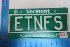 Vermont License Plate Tag VT 1990 90 Natural Sticker Vanity  ETNFS (#1)