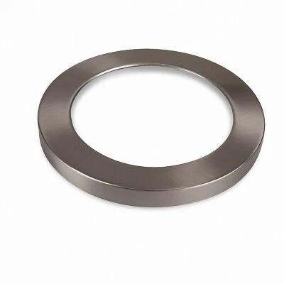 Runde Metallabdeckung Satin Nickel für LED Panel Aura rund 12W - Bild 1 von 4