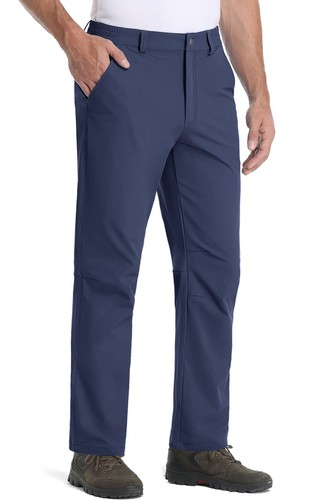 Herren leichte Wanderhose elastische Taille schnell trocknende Freizeit Arbeitshose - Bild 13 von 96