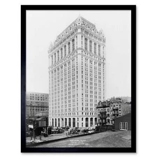 Vintage Photography Architectural 90 West Street Building New York Framed Print