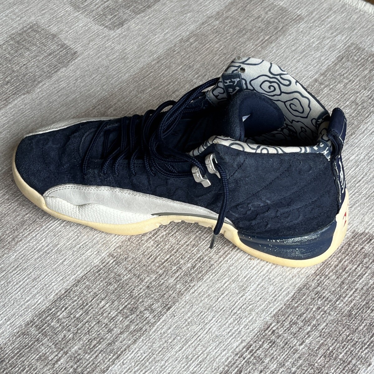 NIKE AIR JORDAN 12 RETRO INTERNATIONAL FLIGHT WHITE NAVY BLUE Size