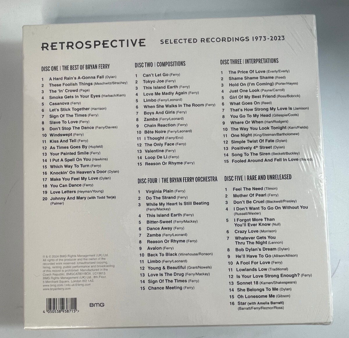 BRYAN FERRY RETROSPECTIVE: SELECTED RECORDINGS 1973-2023