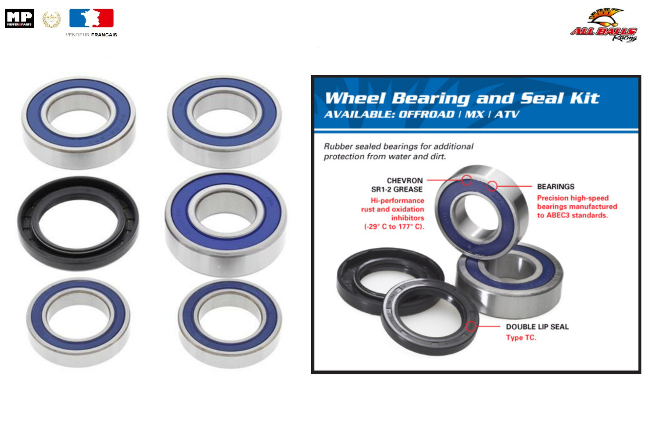 Finis les bruits de roue : kit roulement et joint arrière 25-1656 pour BMW F 650 GS