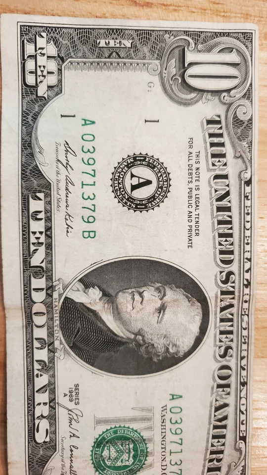1969 A Series $10 Bill Cut Error - Image 4 of 4