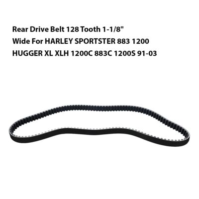  128 Teeth Rear Drive Belt 1-1/8'' #40022-91 For 91-03 Harley Sportster 883 1200