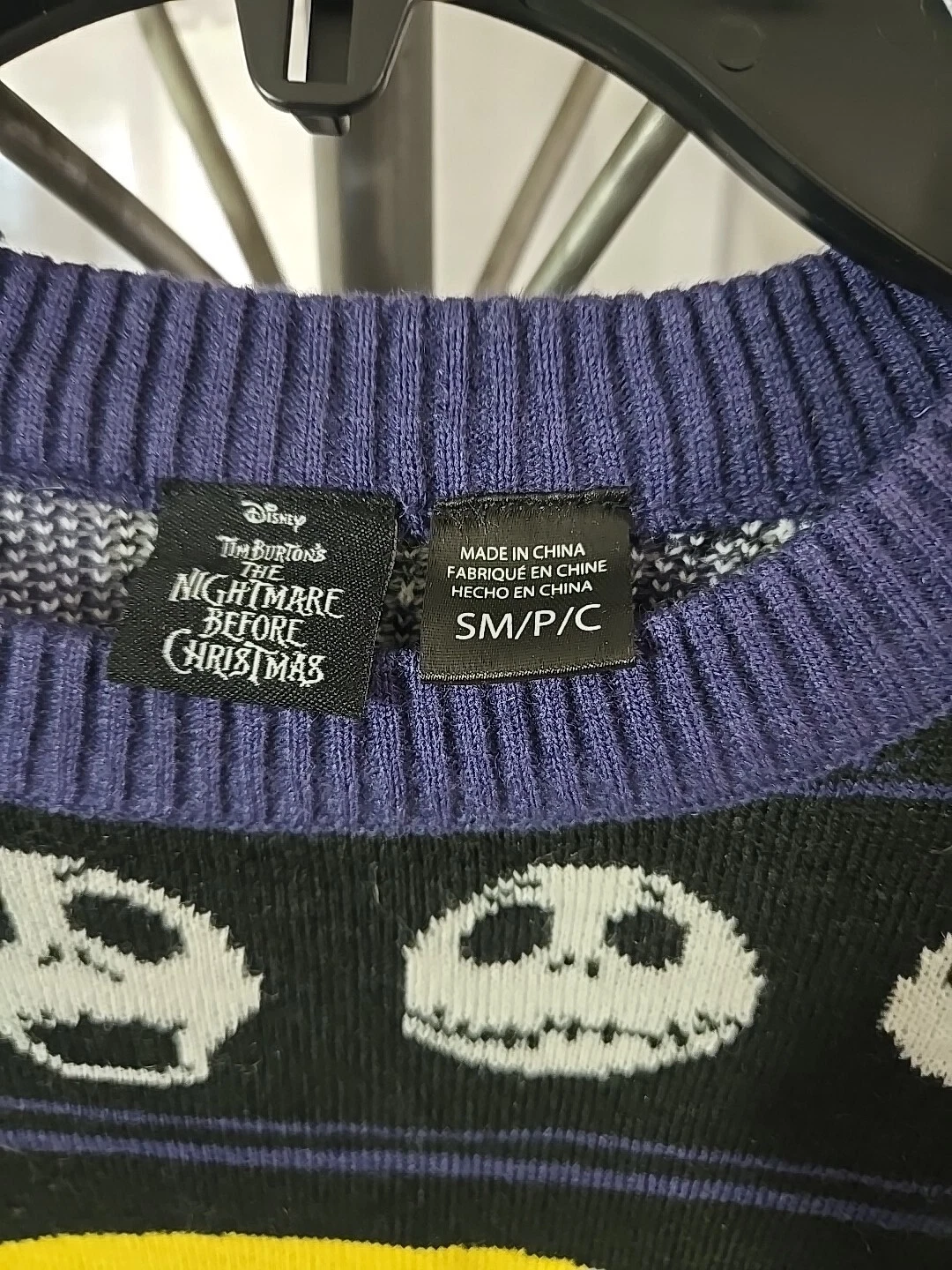 DISNEY NIGHTMARE BEFORE CHRISTMAS SWEATER UGLY FAIR ISLE JACK SALLY PULLOVER S