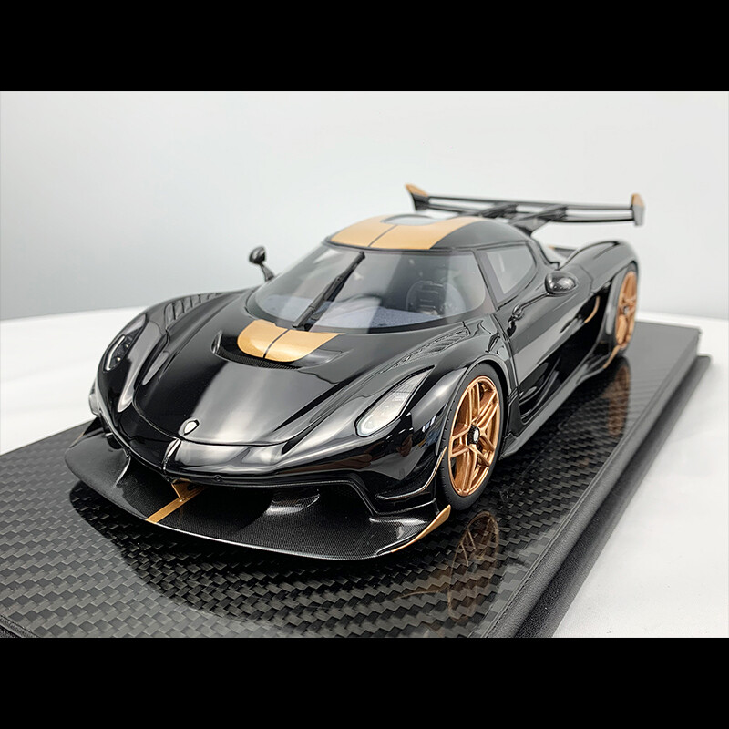 New FA 1:18 Koenigsegg Jesko Diecast Car Model Limited Collection Black & Gold