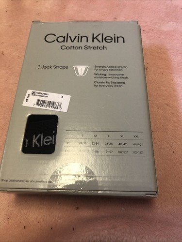 Calvin Klein Underwear Men CK Stretch 3-Pack Jock Strap Black, NEW Size Small - Picture 5 of 8