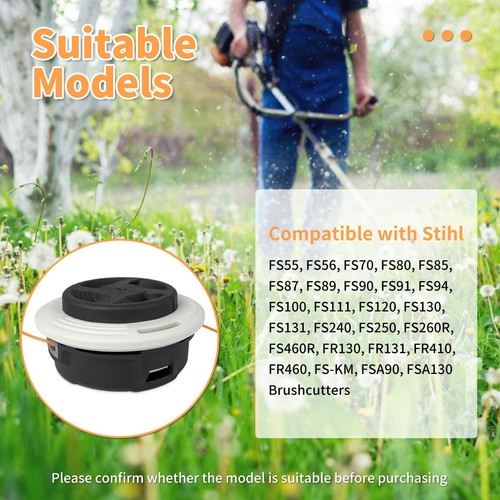 Cabezal recortador de doble línea C26-2, compatible con Stihl Weed Eater FS55 FS56 FS70 - Imagen 3 de 6