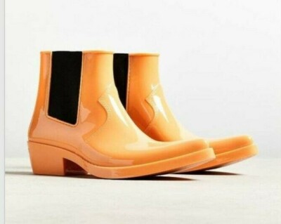 Calvin Klein Cole Rubber chelsea Boots Orange UK BNIB Unisex Carol  wellies UK