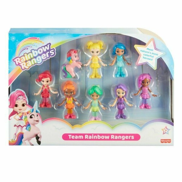 Fischer Team Rainbow Rangers 8 PC Figure Set Inc All 7 RR & Floof for