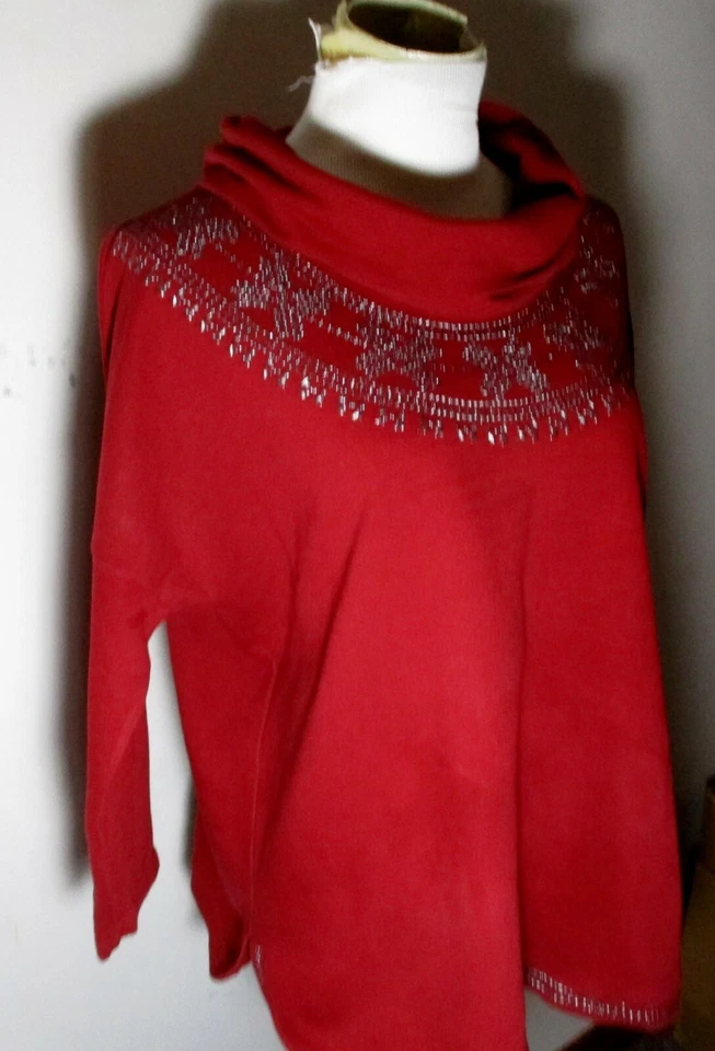 Sudadera LUCKY BRAND Borgoña Cuello Capucha Talla L Foto 3 de 4