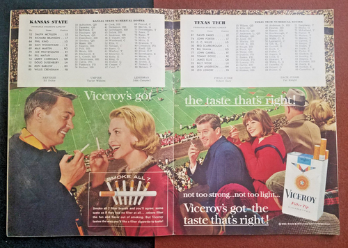 1963 Texas Tech Football vs. Kansas State Official Program Donny Anderson - Picture 2 of 10