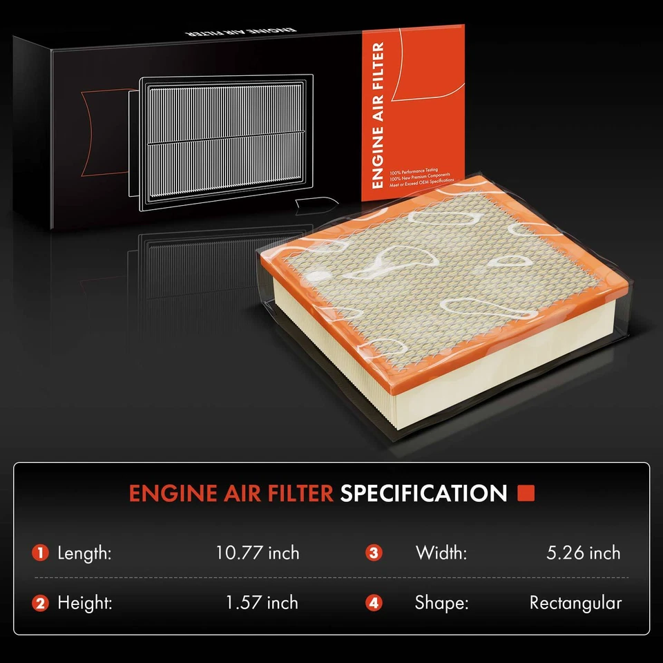 2x Engine Air Filter for Audi 4000 Fox Ford Escort Ranger Chrysler Laser Dodge - Изображение 2 из 4