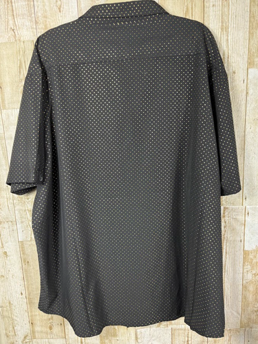 DRILL CLOTHING Shirt Men's 4X Button-Up Short Sleeve Casual USA Gold Black - Picture 6 of 6