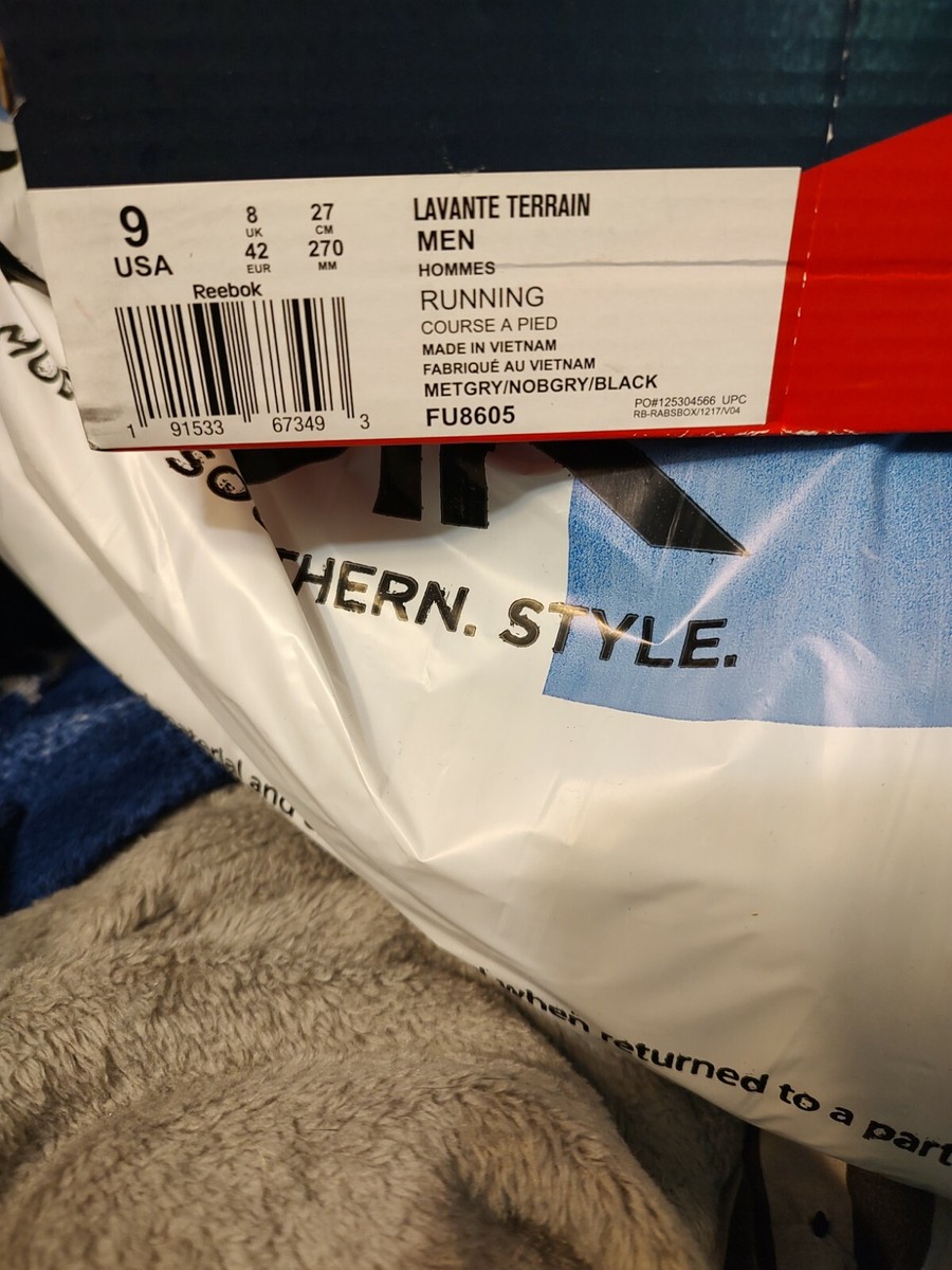 BRAND NEW IN BOX Reebok Lavante Terrain Running Hiking Shoes Grey