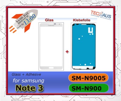 Glas Scheibe Touch front Glass für Samsung Galaxy Note 3 N9005  Weiß / White 