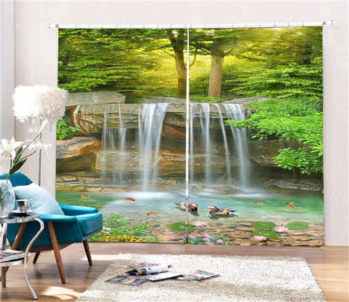 Subsection Water Flow 3D Curtain Blockout Photo Printing Curtains Drape Fabric