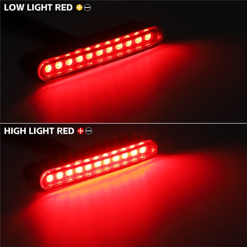Motorcycle LED Rear Tail Running Stop Mini Strip Brake Light Red ATV Universal - Foto 6 di 7