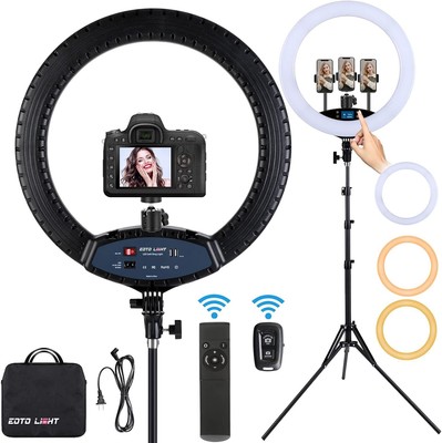 19 inch LED Ring Light LCD Display Touch Screen with Tripod Stand