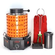 TOAUTO 5KG Electric Melting Furnace for Refining Gold Silver Copper Scrap Metal