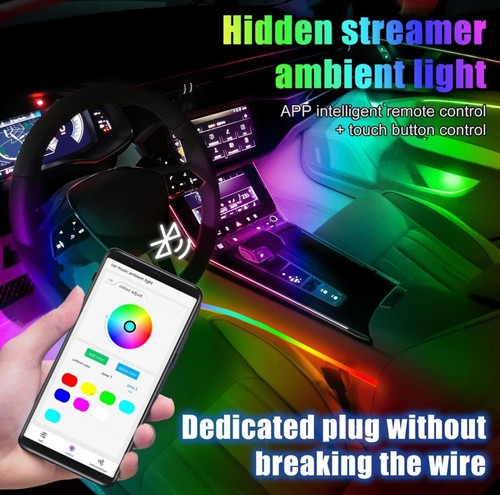 LUCI AMBIENTE PER AUTO LED ARGB. - Afbeelding 2 van 13