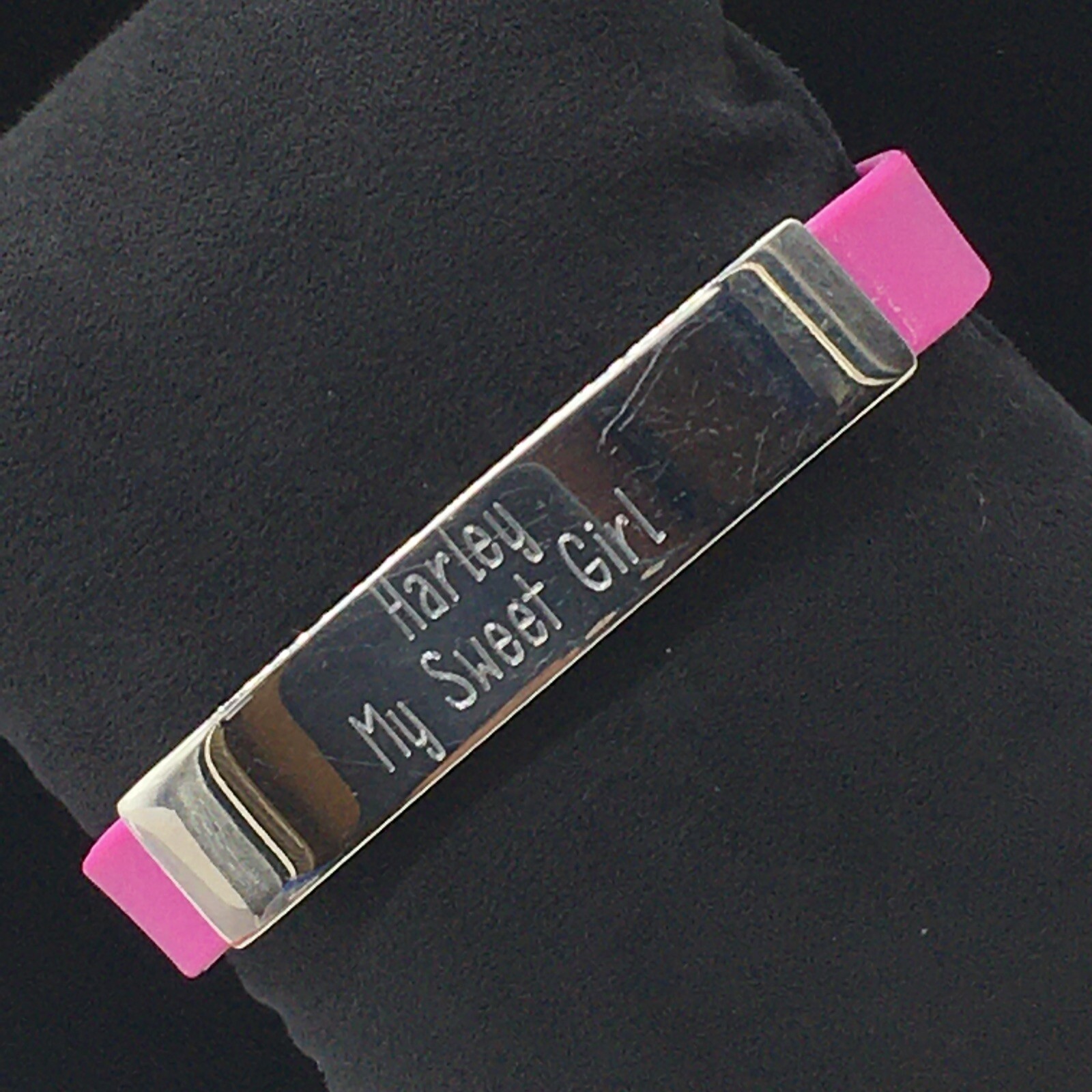 Rustic Cuff Charay Bracelet Monogramed Slider "Ha… - image 12