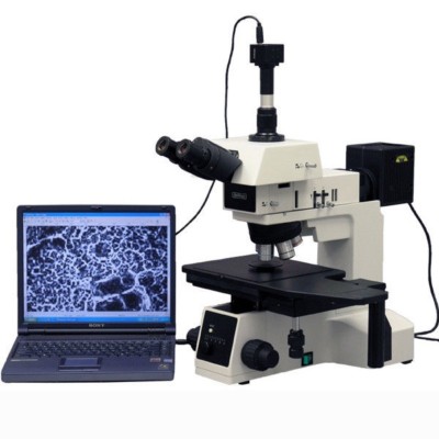 AmScope 50X-2500X Brightfield / Darkfield Polarizing Metallurgical Microscope +