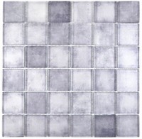 Mosaikmatte Glasmosaik Mix Grau GläNzend Wand KüChe Bad Dusche WB88-0020|1 Matte