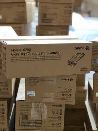 Xerox OEM 106R01392 Cyan High Capacity Toner Cartridge Phaser 6280 Genuine Xerox - 第 1/1 張圖片