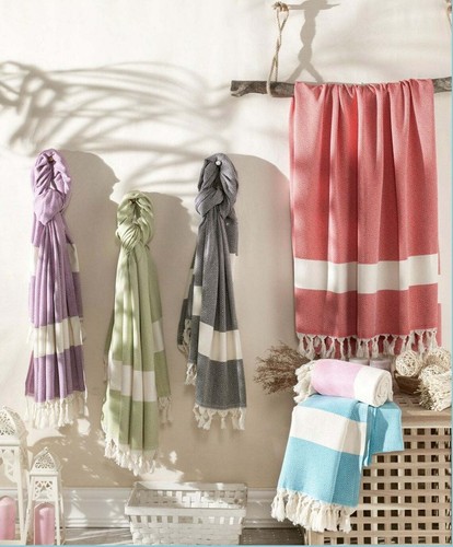 TURKISH BEACH TOWEL100% COTTON TRAVEL CAMPING SAUNA YOGA BATH HOME DECOR BLANKET - Picture 31 of 105