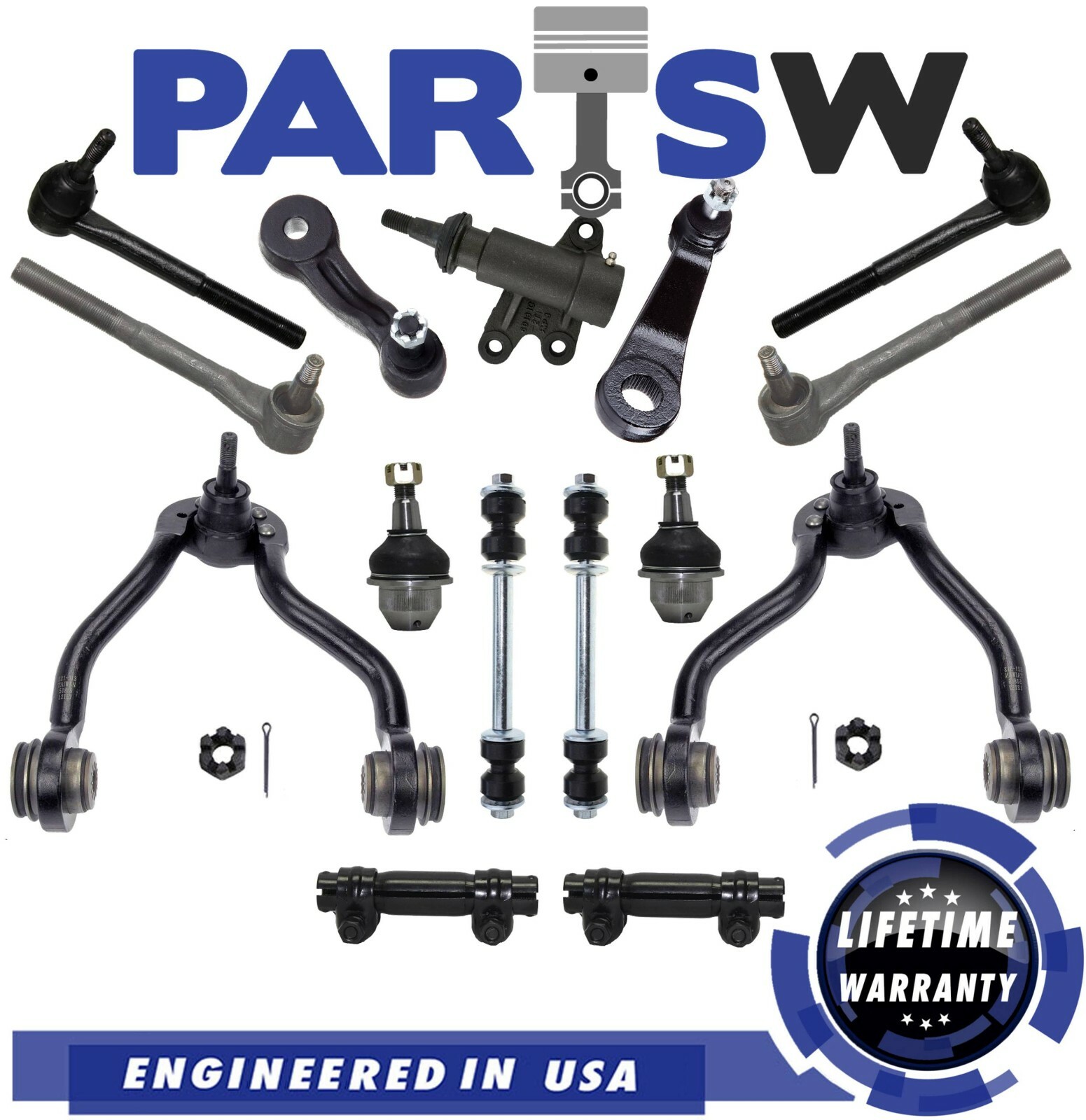 New Upper Control Arms Sway Bars Ball Joints for K1500 Suburban Tahoe